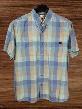 Solaris Outdoors Men’s Short Sleeve Casual Button Down Shirt. Size XL